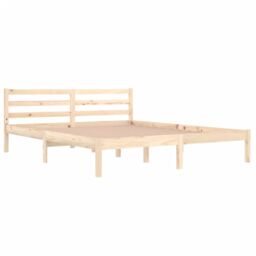Berkfield Home Day Bed Solid Wood Pine 160x200 cm King Size in Brown - thumbnail 3