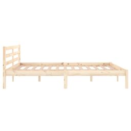 Berkfield Home Day Bed Solid Wood Pine 160x200 cm King Size in Brown - thumbnail 5