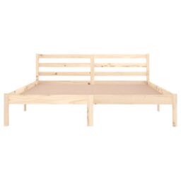 Berkfield Home Day Bed Solid Wood Pine 160x200 cm King Size in Brown - thumbnail 4