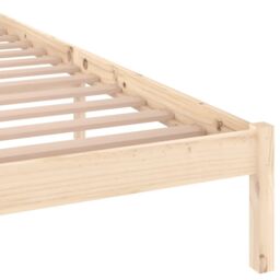 Berkfield Home Day Bed Solid Wood Pine 160x200 cm King Size in Brown - thumbnail 6