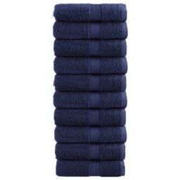 Berkfield Home Premium Soap Towels SOLUND 10pcs Navy Blue 30x30cm 600gsm - thumbnail 1