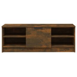 Berkfield Home TV Cabinet Smoked Oak 102x35.5x36.5 cm Engineered Wood in Brown - thumbnail 6