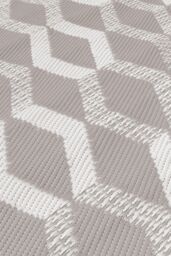 Fusion 'Rico' Outdoor Vertical Zig Zags UV Resistant Outdoor Rug in Grey - Size: 170 cm x 120 cm - thumbnail 3