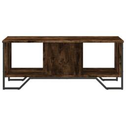 Berkfield Home Durable Coffee Table Smoked Oak 100x51x40 cm Engineered Wood in Brown - Size: 100 x 51 x 40 cm - thumbnail 5