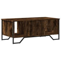 Berkfield Home Durable Coffee Table Smoked Oak 100x51x40 cm Engineered Wood in Brown - Size: 100 x 51 x 40 cm - thumbnail 7