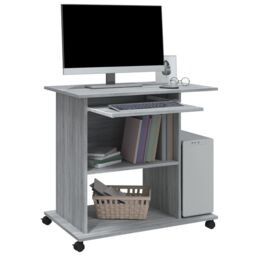 Berkfield Home Computer Desk Grey Sonoma 80x50x75 cm Engineered Wood - Size: 80 x 50 x 75 cm - thumbnail 5