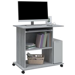 Berkfield Home Computer Desk Grey Sonoma 80x50x75 cm Engineered Wood - Size: 80 x 50 x 75 cm - thumbnail 4