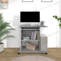 Berkfield Home Computer Desk Grey Sonoma 80x50x75 cm Engineered Wood - Size: 80 x 50 x 75 cm