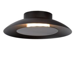 Lucide 'FOSKAL' Non Dimmable Stylish Modern Indoor LED Flush Ceiling Light in Black - thumbnail 5
