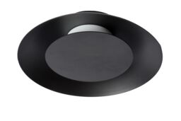 Lucide 'FOSKAL' Non Dimmable Stylish Modern Indoor LED Flush Ceiling Light in Black - thumbnail 2