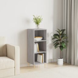 Berkfield Home Sideboard Grey Sonoma 34.5x32.5x90 cm Engineered Wood - thumbnail 1