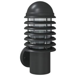 Berkfield Home Outdoor Wall Light Black Stainless Steel - thumbnail 2