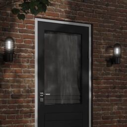 Berkfield Home Outdoor Wall Light Black Stainless Steel