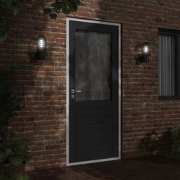 Berkfield Home Outdoor Wall Light Black Stainless Steel - thumbnail 3