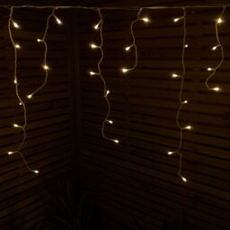 Samuel Alexander 25m 1000 Vintage Gold LED Frosted Icicle Indoor Outdoor Christmas Lights with Timer - thumbnail 6