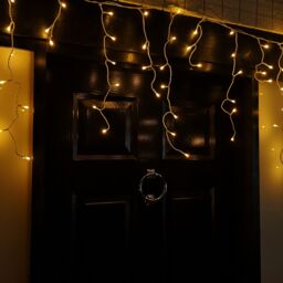 Samuel Alexander 25m 1000 Vintage Gold LED Frosted Icicle Indoor Outdoor Christmas Lights with Timer - thumbnail 4