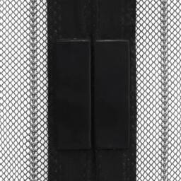 Berkfield Home Insect Door Curtain 210 x 100 cm 2 pcs Magnet Black