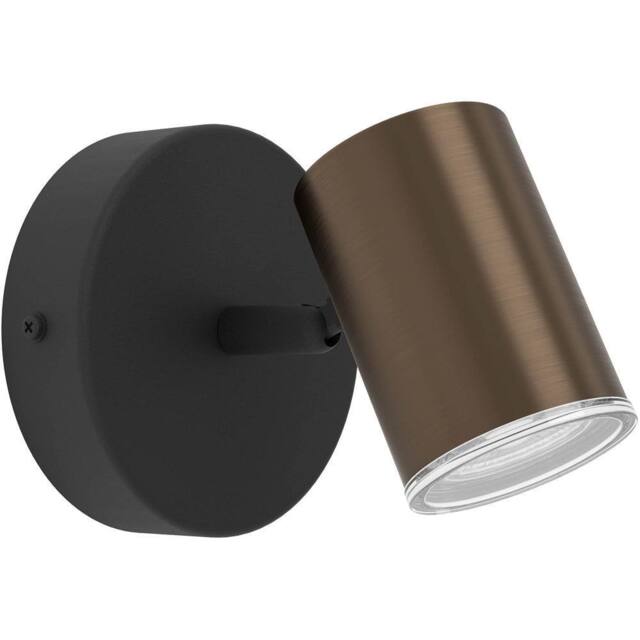 Loops Sleek Bronze & Black LED Ceiling Spotlight for Bathroom Lighting - image 1