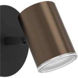 Loops Sleek Bronze & Black LED Ceiling Spotlight for Bathroom Lighting - thumbnail 5