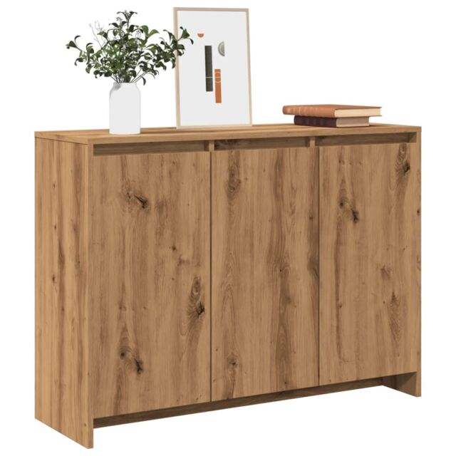 Berkfield Home Sideboard Artisan Oak 102x33x75 cm Engineered Wood in Brown - Size: 102 x 33 x 75 cm - image 1