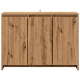 Berkfield Home Sideboard Artisan Oak 102x33x75 cm Engineered Wood in Brown - Size: 102 x 33 x 75 cm - thumbnail 4