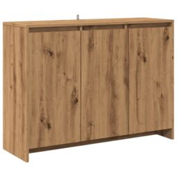 Berkfield Home Sideboard Artisan Oak 102x33x75 cm Engineered Wood in Brown - Size: 102 x 33 x 75 cm - thumbnail 2