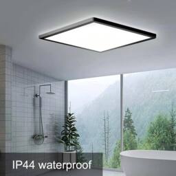 COMELY 36W LED Bathroom Ceiling Lights, IP44 Waterproof, Natural Light 4500K in Black - thumbnail 2