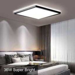 COMELY 36W LED Bathroom Ceiling Lights, IP44 Waterproof, Natural Light 4500K in Black - thumbnail 3