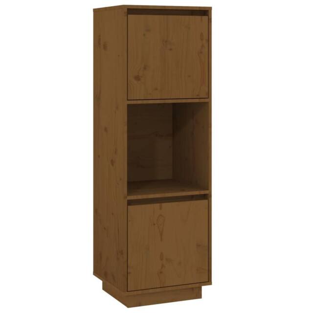 Berkfield Home Highboard Honey Brown 38x35x117 cm Solid Wood Pine - Size: 38 x 35 x 117 cm - image 1