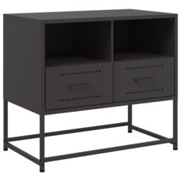 Berkfield Home TV Cabinet Black 68x39x60.5 cm Steel - thumbnail 2