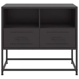 Berkfield Home TV Cabinet Black 68x39x60.5 cm Steel - thumbnail 6