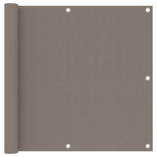 Berkfield Home Balcony Screen Taupe 90x500 cm Oxford Fabric in Beige - image 1