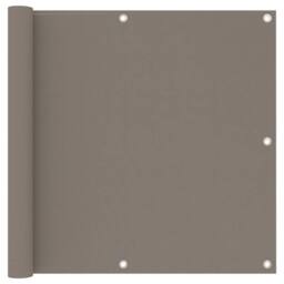 Berkfield Home Balcony Screen Taupe 90x500 cm Oxford Fabric in Beige - thumbnail 1