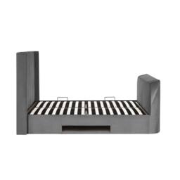 Cheshire Hickory Ottoman TV Bed - Dark Grey - Double (135cm) - thumbnail 6