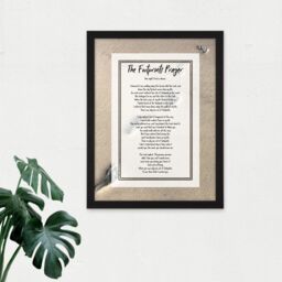 "Artery8 Wall Art Print God Jesus Foot Prints In The Sand Poem Inspirational Large Framed Wall Décor Art in White - Size: W18"" x H24""" - thumbnail 2
