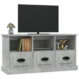 Berkfield Home TV Cabinet Concrete Grey 100x35x50 cm Engineered Wood - Size: 100 x 35 x 50 cm - thumbnail 4