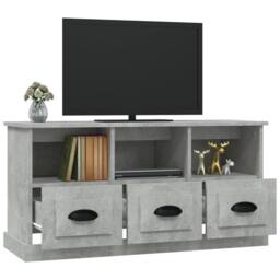 Berkfield Home TV Cabinet Concrete Grey 100x35x50 cm Engineered Wood - Size: 100 x 35 x 50 cm - thumbnail 5