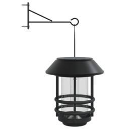 Berkfield Home Solar Outdoor Wall Lanterns 2 pcs White in Black - thumbnail 5