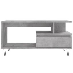 Berkfield Home Coffee Table Concrete Grey 90x49x45 cm Engineered Wood - Size: 90 x 49 x 45 cm - thumbnail 5