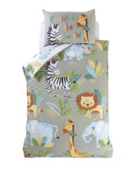 Rapport Home Rumble In The Jungle Duvet Cover Set with Pillowcase in Green - Size: Single - thumbnail 2