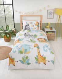Rapport Home Rumble In The Jungle Duvet Cover Set with Pillowcase in Green - Size: Single - thumbnail 3