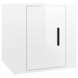 Berkfield Home Wall Mounted TV Cabinets 2 pcs High Gloss White 40x34.5x40 cm - thumbnail 5