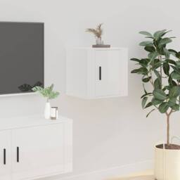 Berkfield Home Wall Mounted TV Cabinets 2 pcs High Gloss White 40x34.5x40 cm - thumbnail 4