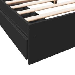 Berkfield Home Bed Frame with Drawers without Mattress Black 200x200 cm - thumbnail 8