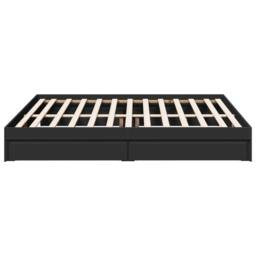 Berkfield Home Bed Frame with Drawers without Mattress Black 200x200 cm - thumbnail 5