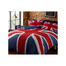 Catherine Lansfield Union Jack Duvet Cover Set in Red - Size: Single - thumbnail 2