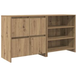 Berkfield Home Sideboard 2 pcs Artisan oak 70 x 41 x 75 cm Engineered wood in Brown - thumbnail 2