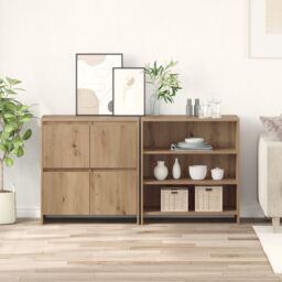 Berkfield Home Sideboard 2 pcs Artisan oak 70 x 41 x 75 cm Engineered wood in Brown