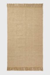 Homescapes Zaphyr Natural Handwoven Jute Rug with Tassels - Size: 90 cm x 150 cm - thumbnail 2