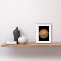 Artery8 Wall Art Print Hubble Space Astronomy View Mars Red Planet Olympus Mons Volcano Valles Marineris Canyons Solis Lacus Dark Marking Southern - thumbnail 2